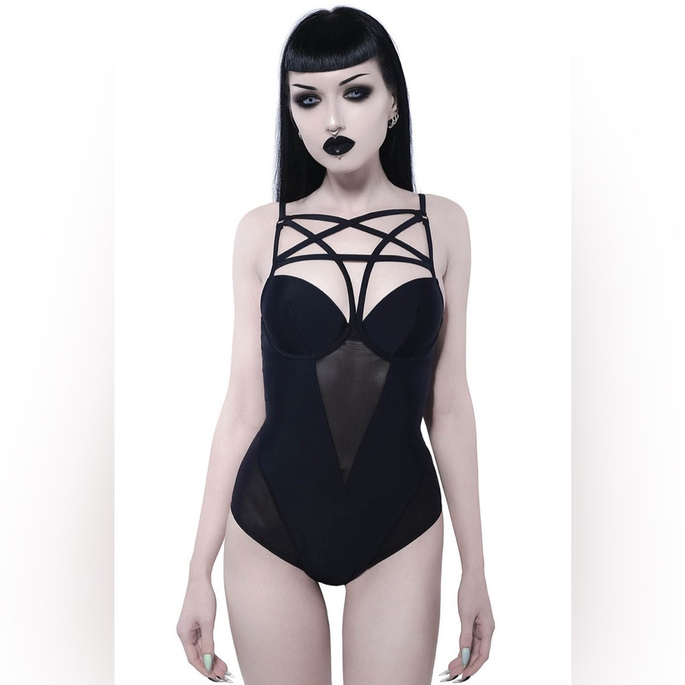Killstar Mesh Panel One Piece Swimsuit